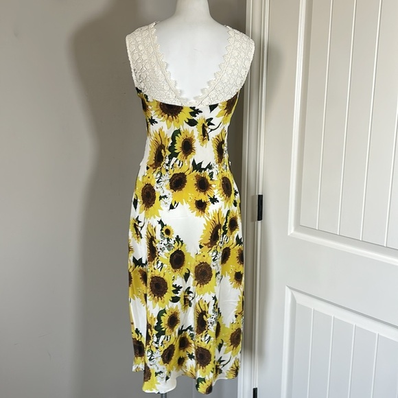 HOPE FOR FLOWERS BY TRACY REESE Silk Francoise Sleeveless Midi Dress Sz 6P - Picture 8 of 16